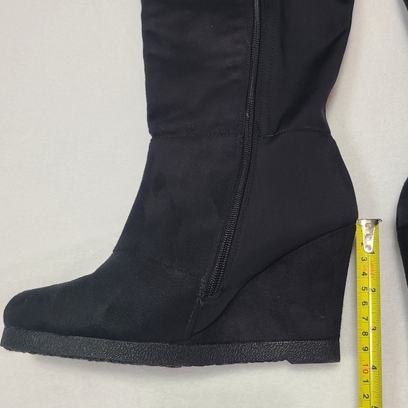 Lane Bryant Black Boots Size 9W - Picture 3 of 10